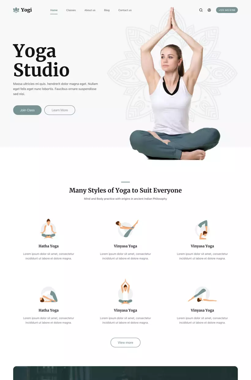 Yoga theme blocksy